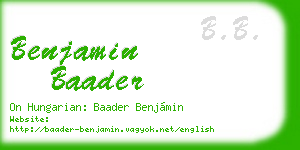 benjamin baader business card